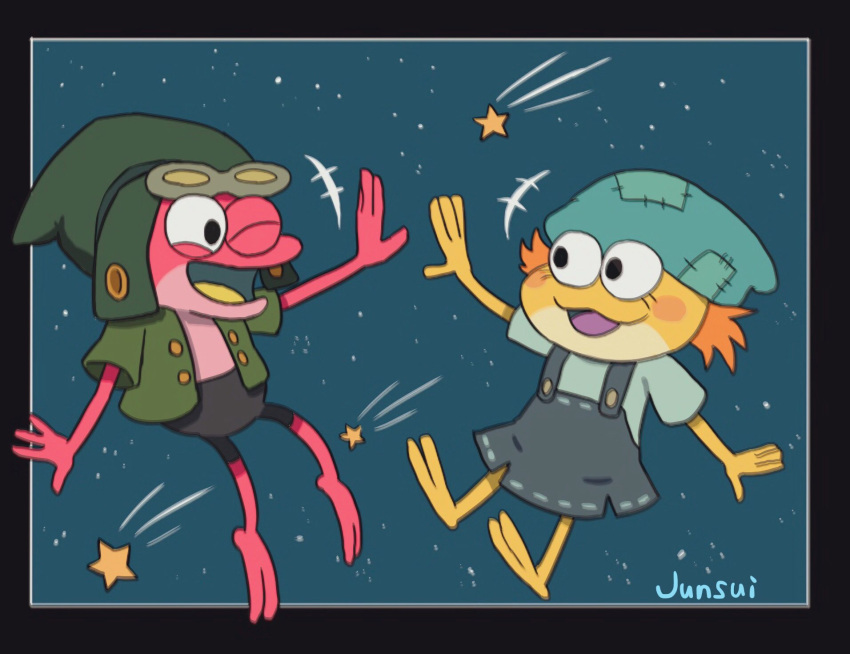 amphibia, happy, highres, ivy_sundew, non-web_source, smile, sprig_plantar