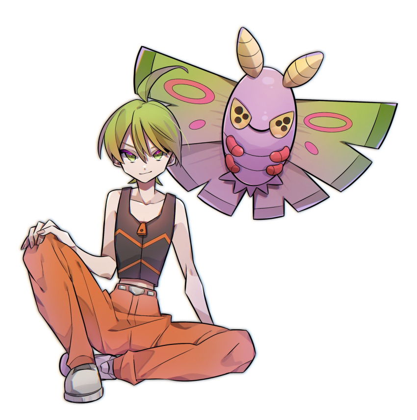 1boy, aaron_(pokemon), ahoge, bad_id, bad_twitter_id, belt, closed_mouth, collarbone