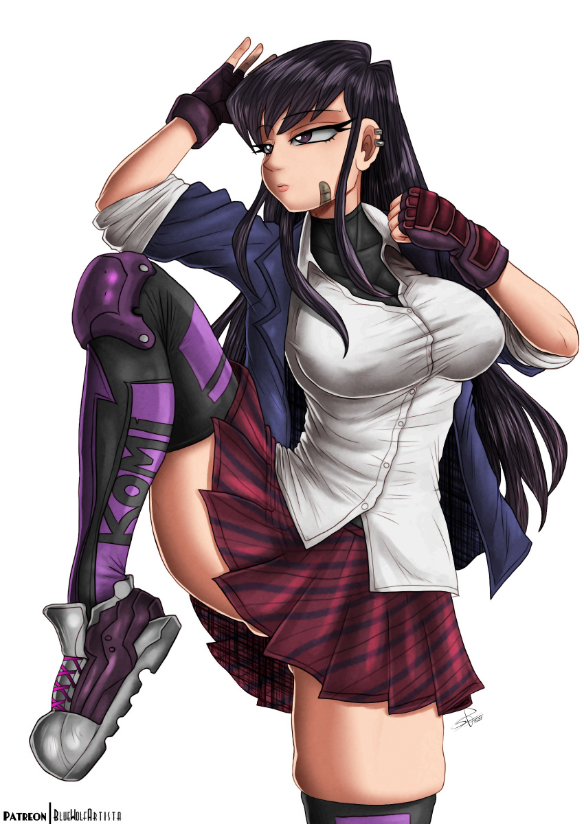 absurdres, bad_source, black_eyes, bluewolfartista, breasts, highres, komi-san_wa_komyushou_desu, komi_shouko