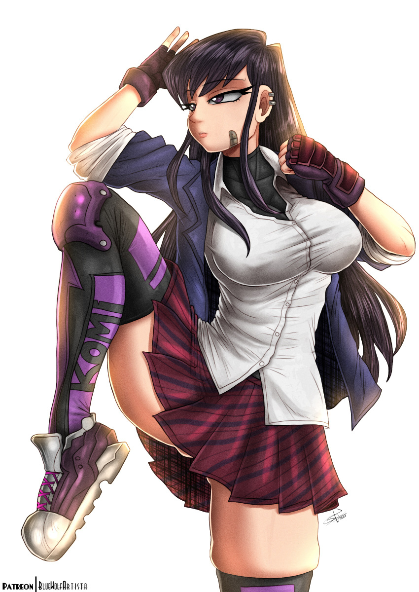 absurdres, bad_source, black_eyes, bluewolfartista, breasts, highres, komi-san_wa_komyushou_desu, komi_shouko
