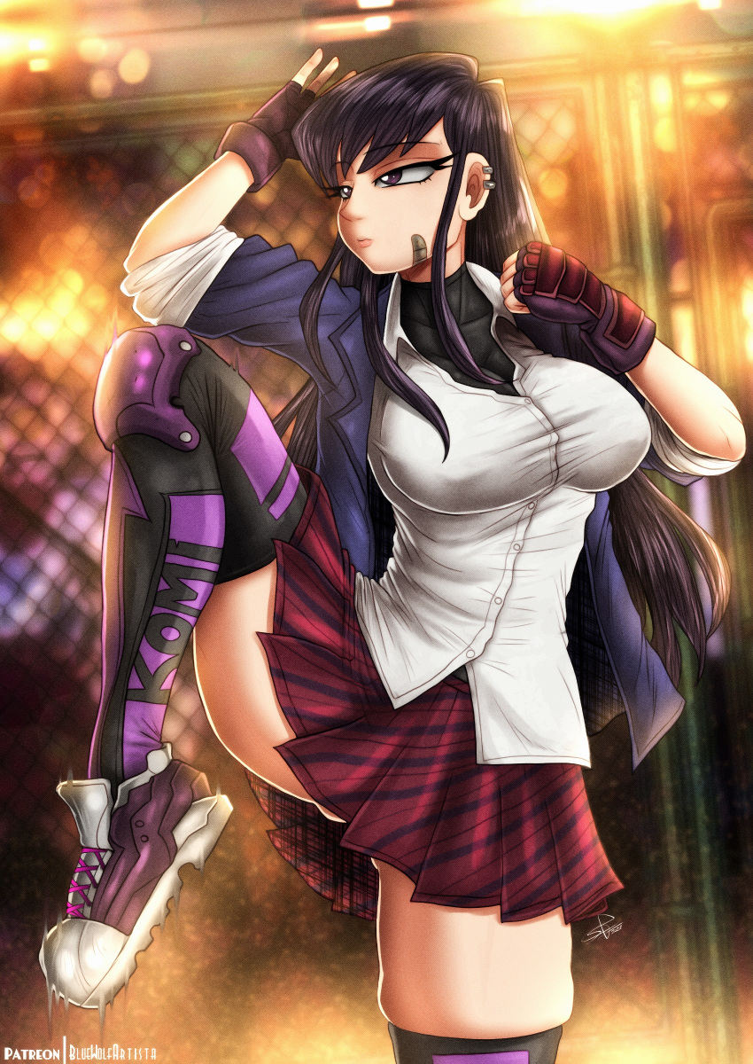 absurdres, bad_source, black_eyes, bluewolfartista, breasts, highres, komi-san_wa_komyushou_desu, komi_shouko