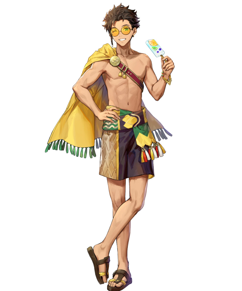 1boy, brown_hair, claude_(fire_emblem), fire_emblem, fire_emblem_heroes, fire_emblem_radiant_dawn, glasses, green_eyes