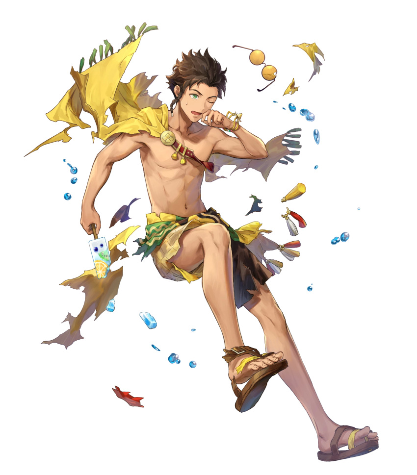 1boy, brown_hair, claude_(fire_emblem), damaged, fire_emblem, fire_emblem_heroes, fire_emblem_radiant_dawn, glasses