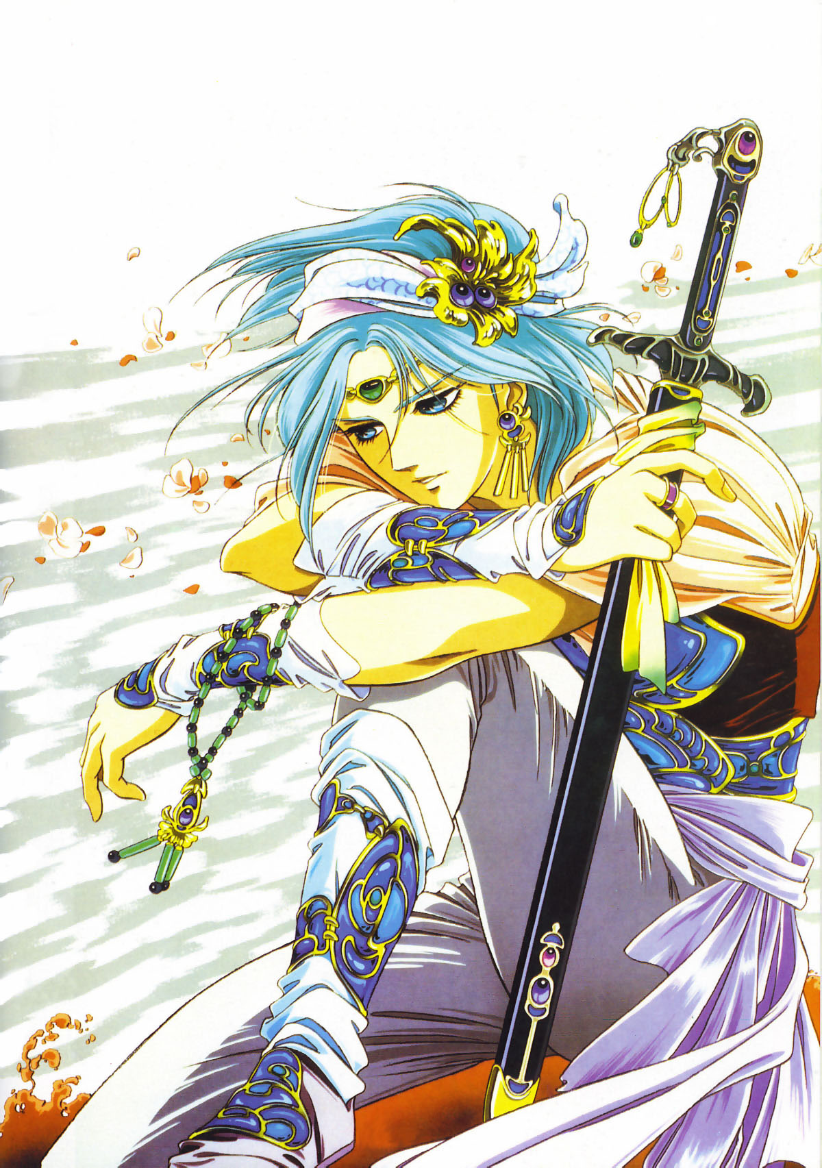arslan, arslan_senki, flower, heroic_legend_of_arslan, highres, male, sword, weapon
