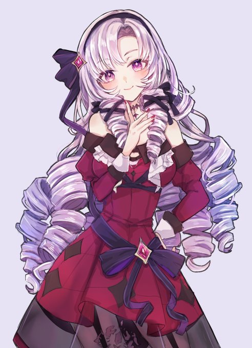 1girl, bangs, black_hairband, black_ribbon, blue_bow, bow, bow_hairband, closed_mouth