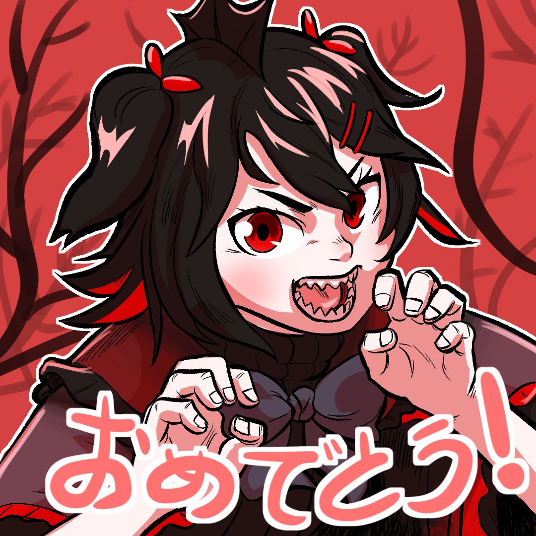 1girl, akami_chiyo, amai_direct, angry, black_bow, black_bowtie, black_hair, bow