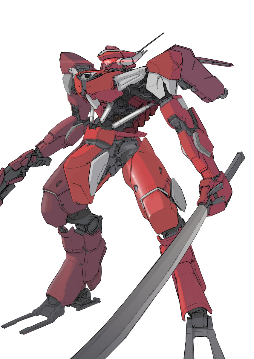 absurdres, commission, glasses1255, glowing, glowing_eye, gun, highres, holding