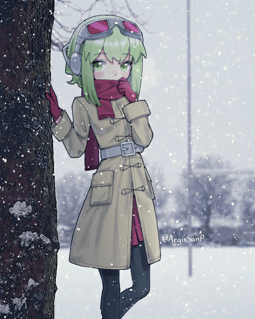 1girl, aegissanp, artist_name, bangs, blush, coat, covered_mouth, duffel_coat