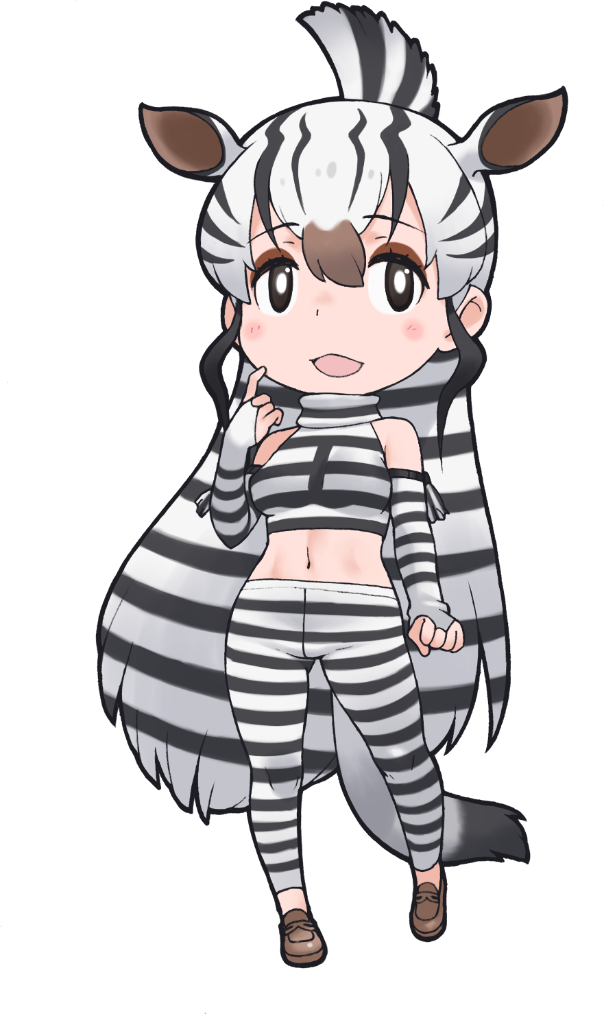 1girl, animal_costume, animal_ear_fluff, animal_ears, animal_print, black_eyes, crosswalk, elbow_gloves