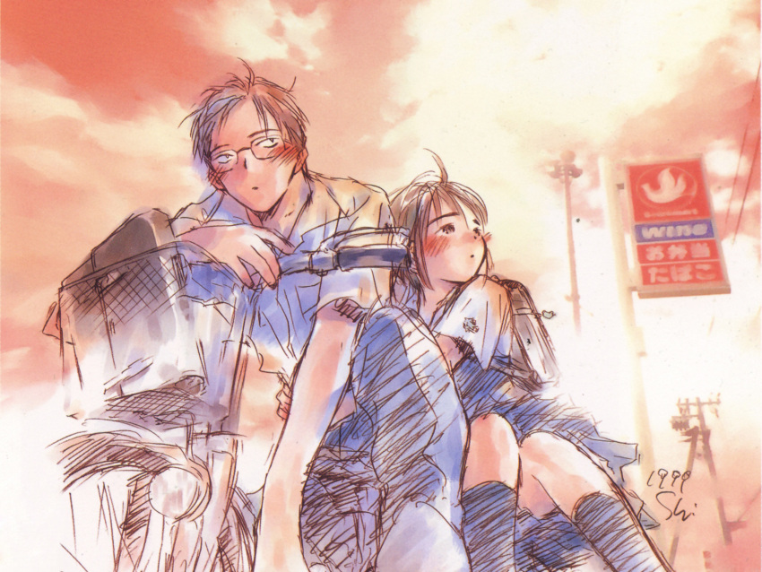 bike, chise, saikano, saishuu_heiki_kanojo, shuji, sketch, takahashi_shin