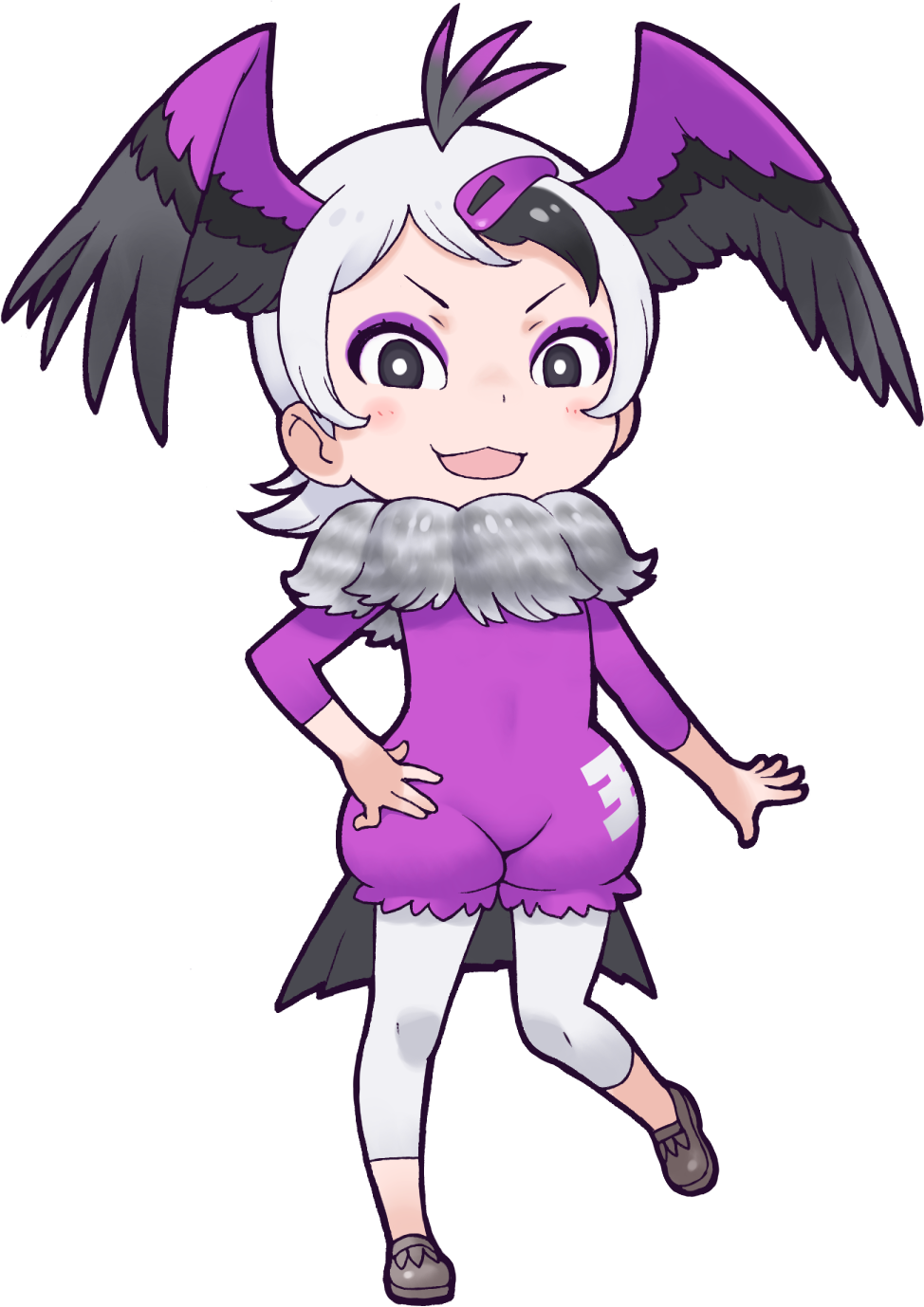 1girl, animal_costume, black_eyes, dress, eyeshadow, game_cg, grey_legwear, highres