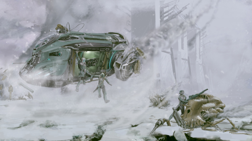 3others, aircraft, arixs, body_armor, bodysuit, building, cockpit, damaged