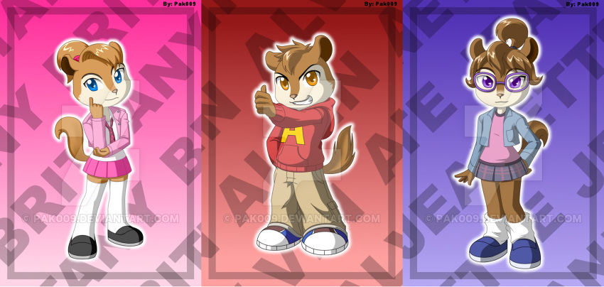 20th_century_fox, alvin_&amp;_the_chipmunks, alvin_seville, anime, anthro, bagdasarian_productions, blue_eyes, brittany_&amp;_the_chipettes