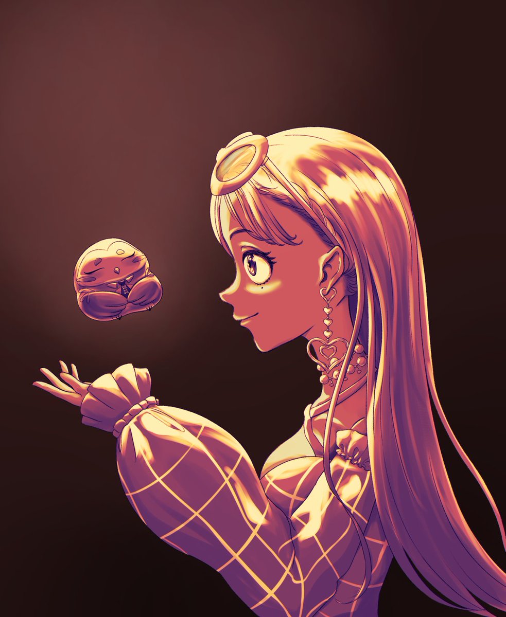 1girl, bird, earrings, english_commentary, eyewear_on_head, floating, from_side, hair_behind_ear