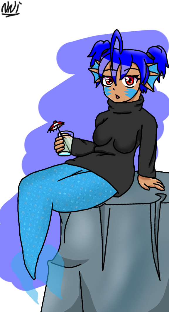 mermaid, monster_girl, nenei, non-web_source, si