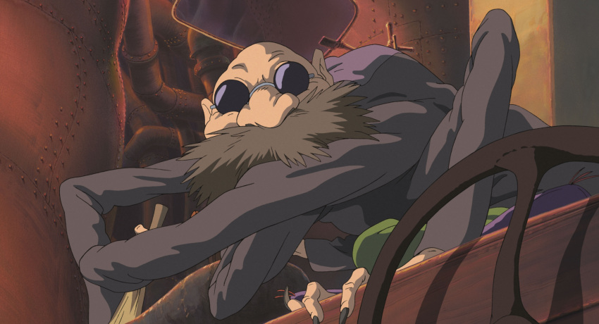 cap, ghibli, kamaji, male, pipes, sen_to_chihiro_no_kamikakushi, sunglasses
