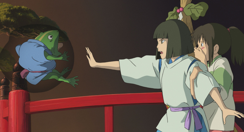 cap, frog_man, ghibli, nigihayami_kohaku_nushi, ogino_chihiro, sen_to_chihiro_no_kamikakushi