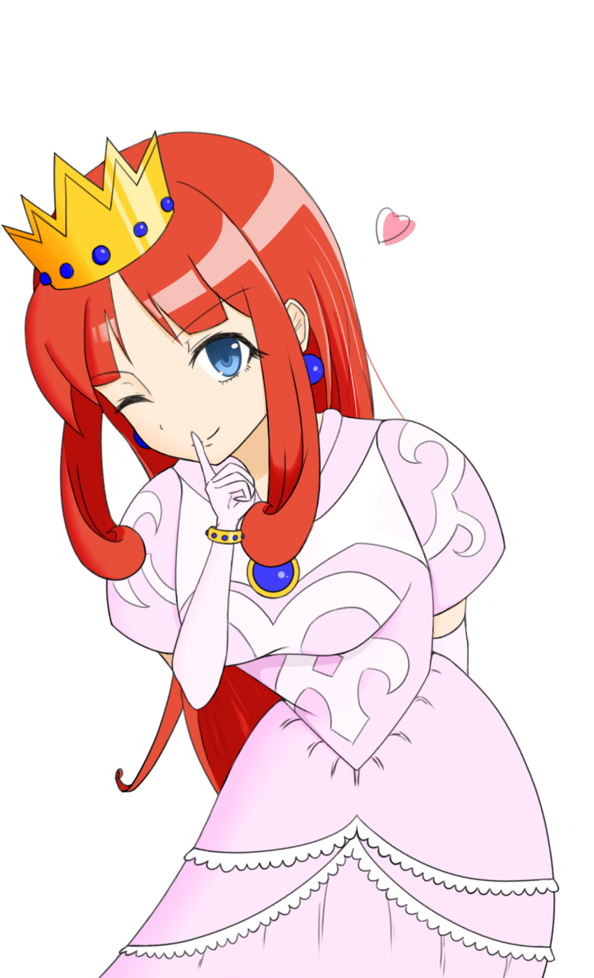 blue_eyes, crown, dari0116, dress, earrings, gloves, highres, jewelry