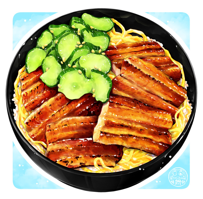 commentary_request, cucumber, food, food_focus, frying_pan, highres, no_humans, noodles