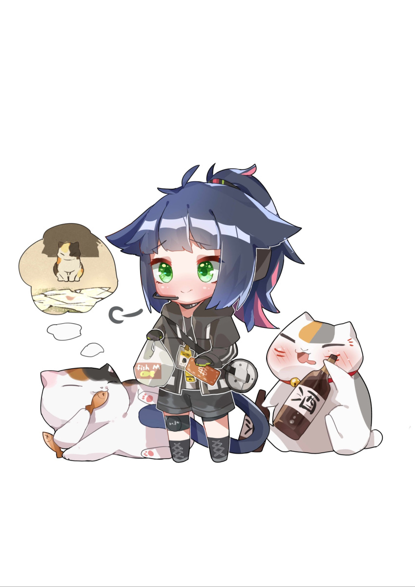 1girl, absurdres, alcohol, animal_ears, arknights, bag, black_footwear, black_gloves