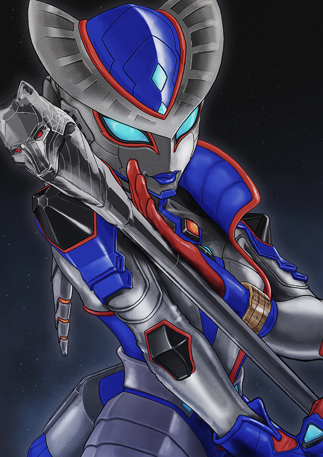 1girl, apex_legends, black_background, blue_eyes, blue_lips, breasts, holding, holding_staff