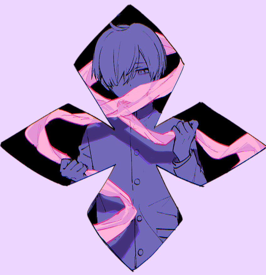 1boy, ahoge, bangs, black_background, boyano, buttons, covered_mouth, dot_nose