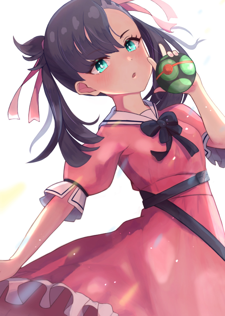 1girl, alternate_costume, asymmetrical_bangs, bangs, black_bow, black_bowtie, black_hair, blush