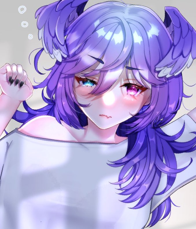 1girl, 6_may_6, ahoge, black_nails, blue_eyes, blush, braid, close-up