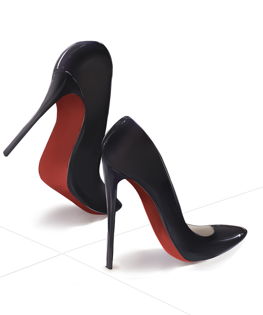 absurdres, black_footwear, christian_louboutin_(brand), commentary, high_heels, highres, kikiis_art, legs