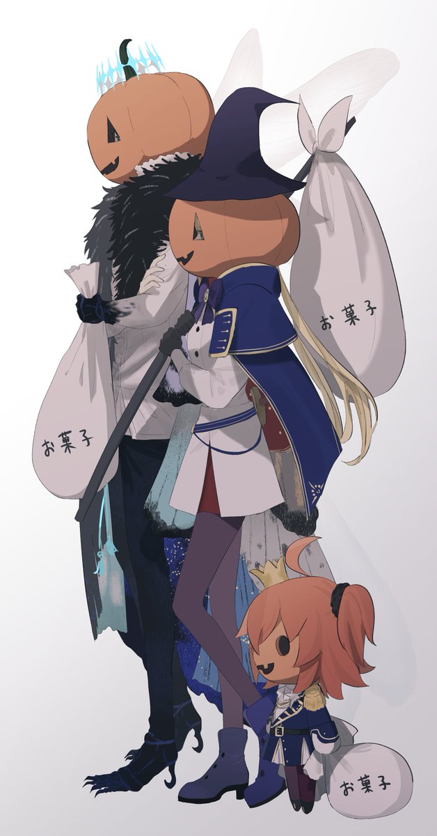 1boy, 2girls, ahoge, artist_request, artoria_caster_(fate), artoria_caster_(second_ascension)_(fate), artoria_pendragon_(fate), bangs