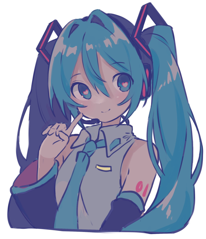 1girl, bare_shoulders, black_sleeves, blue_eyes, blue_hair, blue_necktie, closed_mouth, collared_shirt
