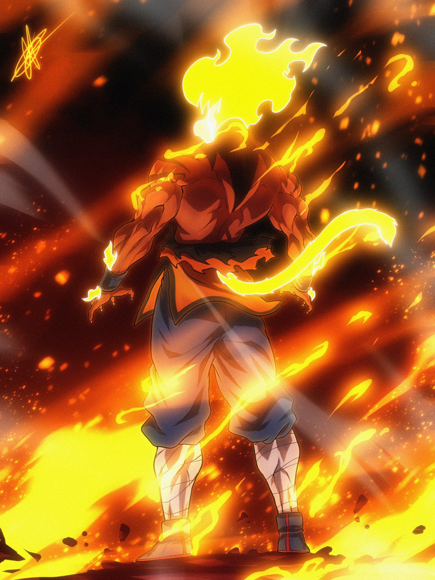1boy, alternate_form, alternate_universe, ankle_boots, arm_hair, black_pants, blonde_hair, boots