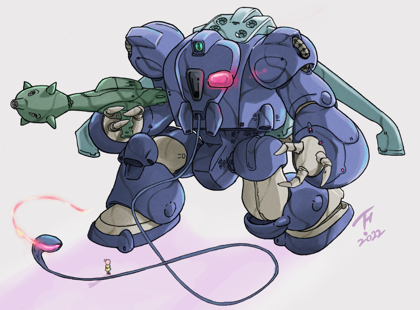 1980s_(style), 1girl, 2022, alien, bad_end, beam_rifle, cable, character_request