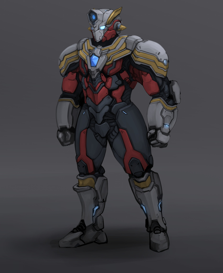 1boy, alternate_universe, armor, armored_boots, blue_eyes, boots, commentary_request, full_body