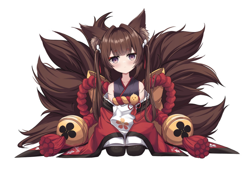 1girl, amagi-chan_(azur_lane), animal_ear_fluff, animal_ears, azur_lane, bangs, black_pantyhose, blunt_bangs