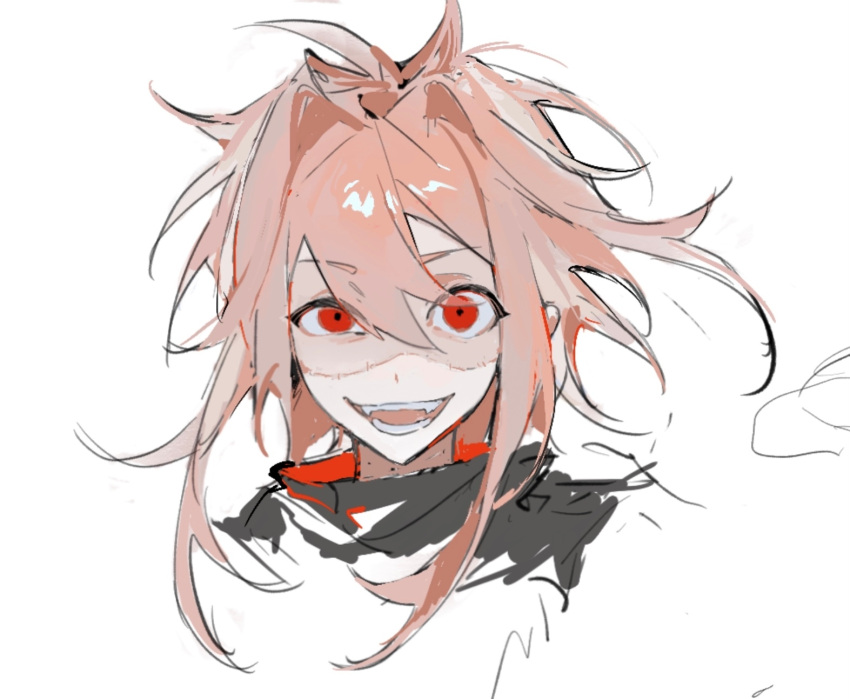 1boy, chinese_commentary, commentary_request, fangs, hair_intakes, highres, incycle, male_focus