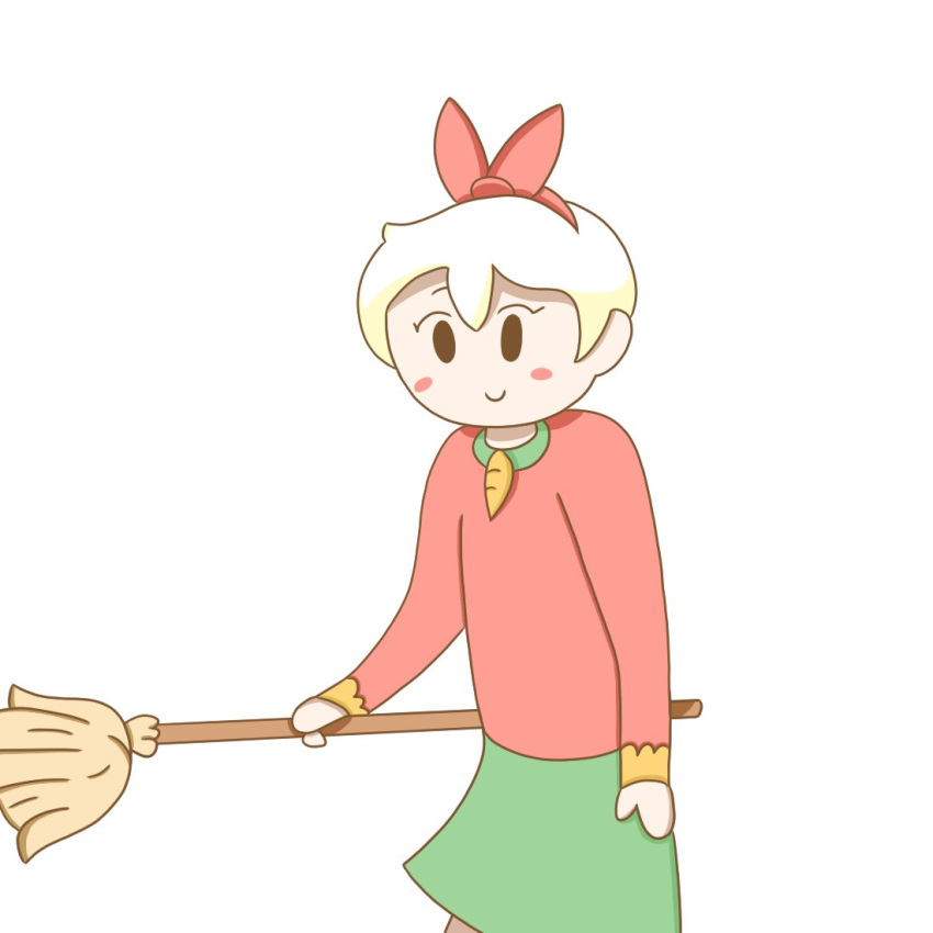 1girl, bangs, blonde_hair, blush, blush_stickers, bonnie's_bakery, bonnie_(bonnie's_bakery), bow