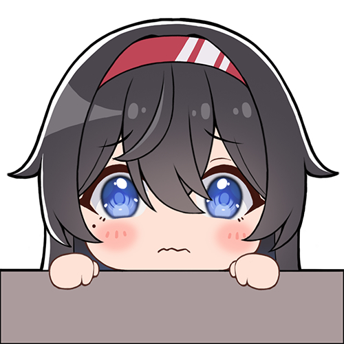 1girl, black_hair, blue_eyes, blush, chibi, fukuro_daizi, hair_between_eyes, hair_flaps