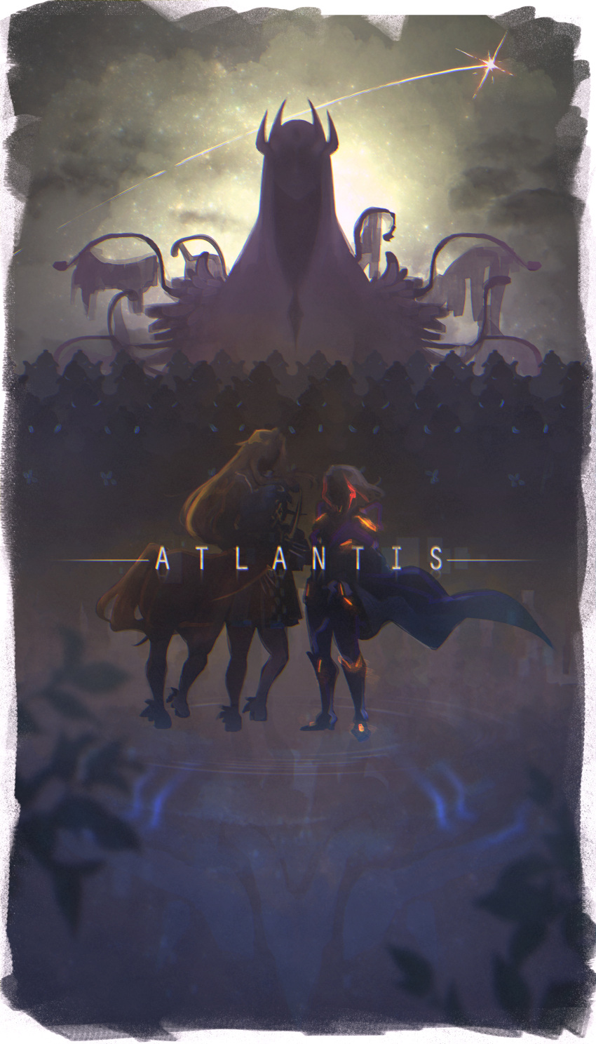 2boys, absurdres, army, cape, centaur, chiron_(fate), echidna_(fate), fate/grand_order