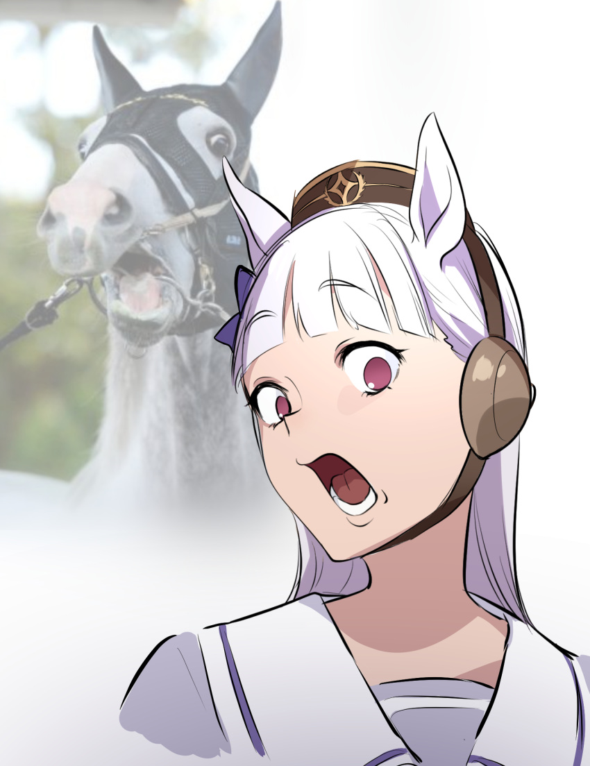 1girl, animal_ears, bangs, blunt_bangs, bow, brown_headwear, creature_and_personification, ear_bow