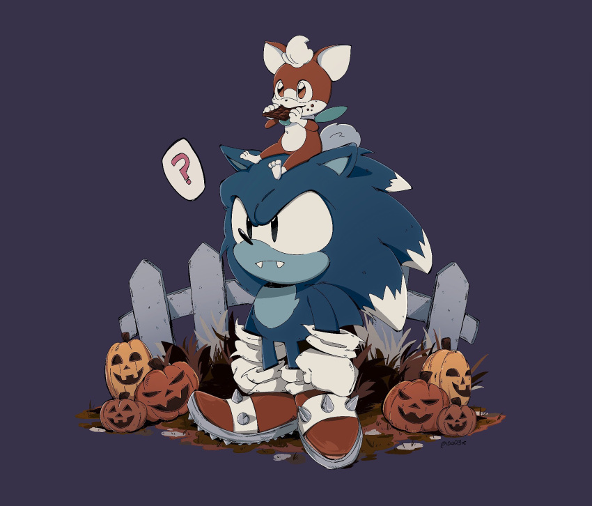 2boys, ?, animal_nose, chip_(sonic), chocolate, eating, fangs, fangs_out