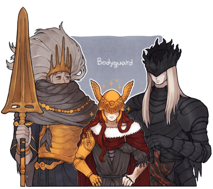 1girl, armor, cape, covered_eyes, dark_souls_(series), dark_souls_iii, donar0217, dress
