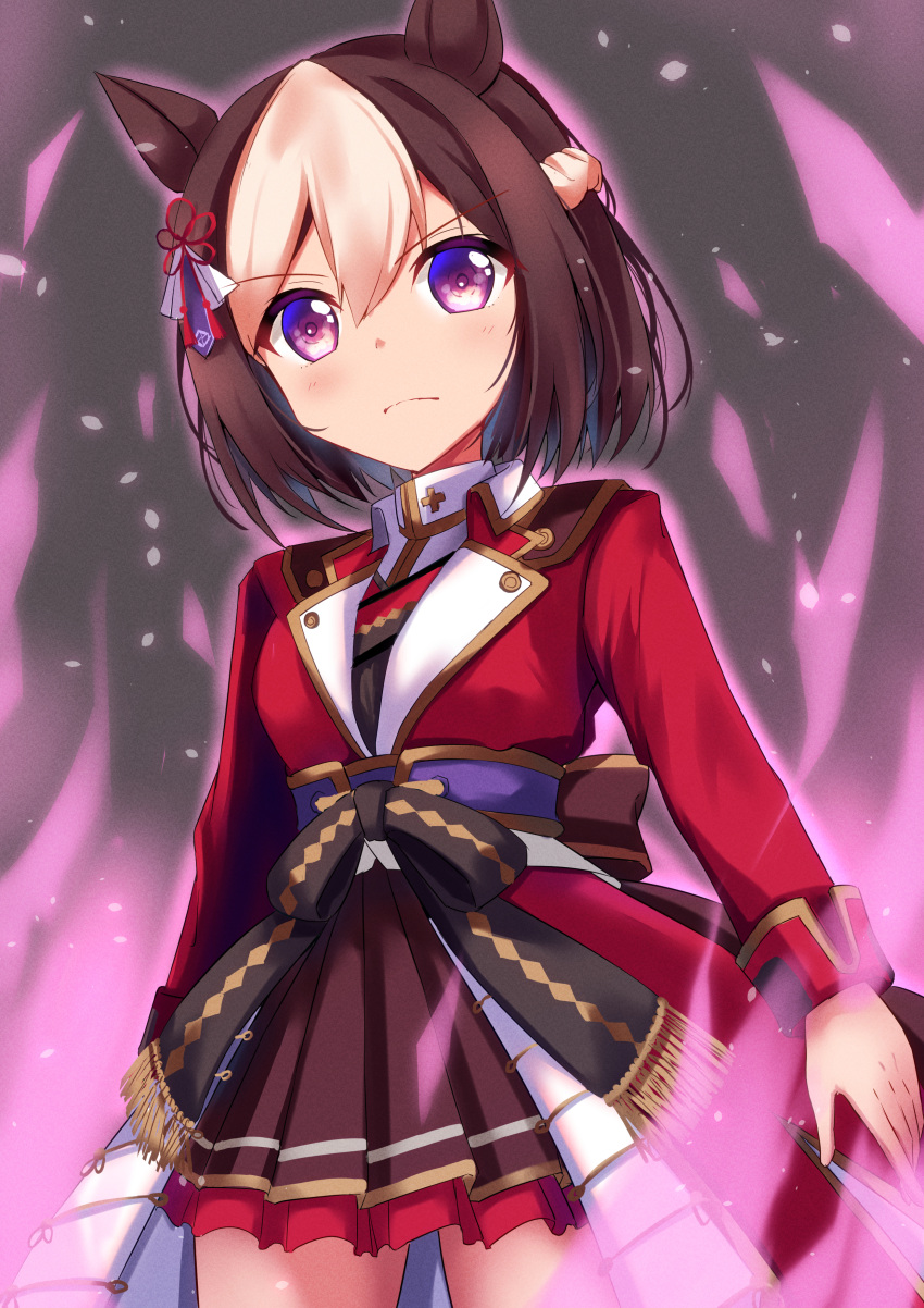 1girl, absurdres, alternate_costume, animal_ears, armor, aura, breasts, commentary_request