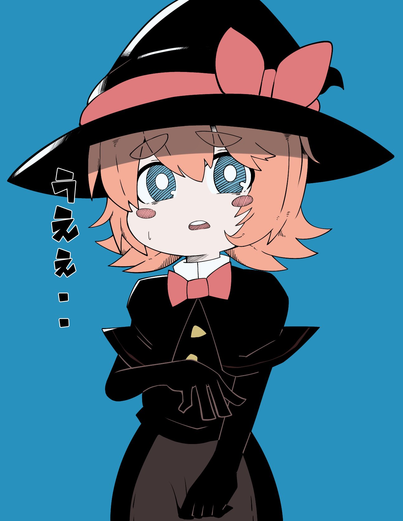 1girl, apron, bangs, black_capelet, black_gloves, black_headwear, black_skirt, black_vest