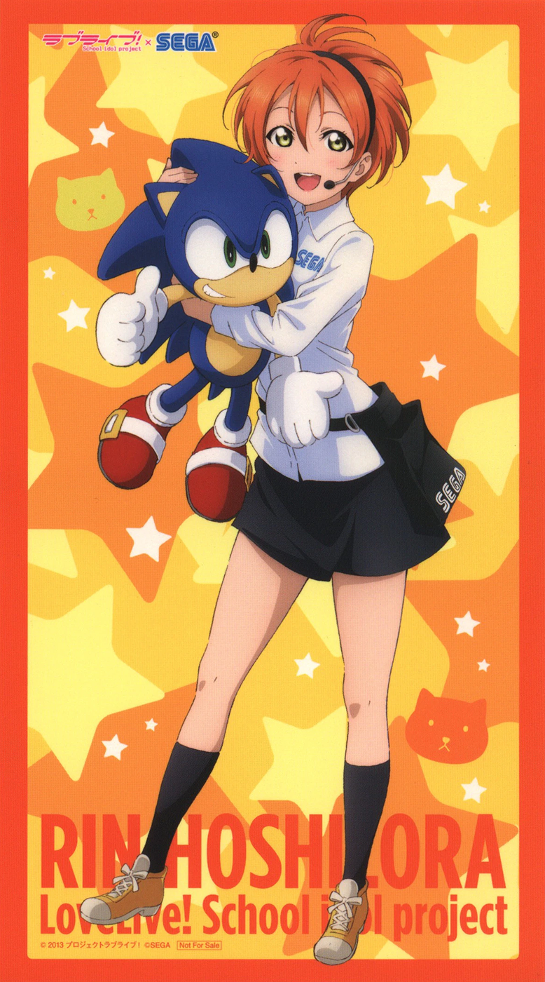 1girl, bangs, black_skirt, border, character_name, clothes_writing, copyright, copyright_name