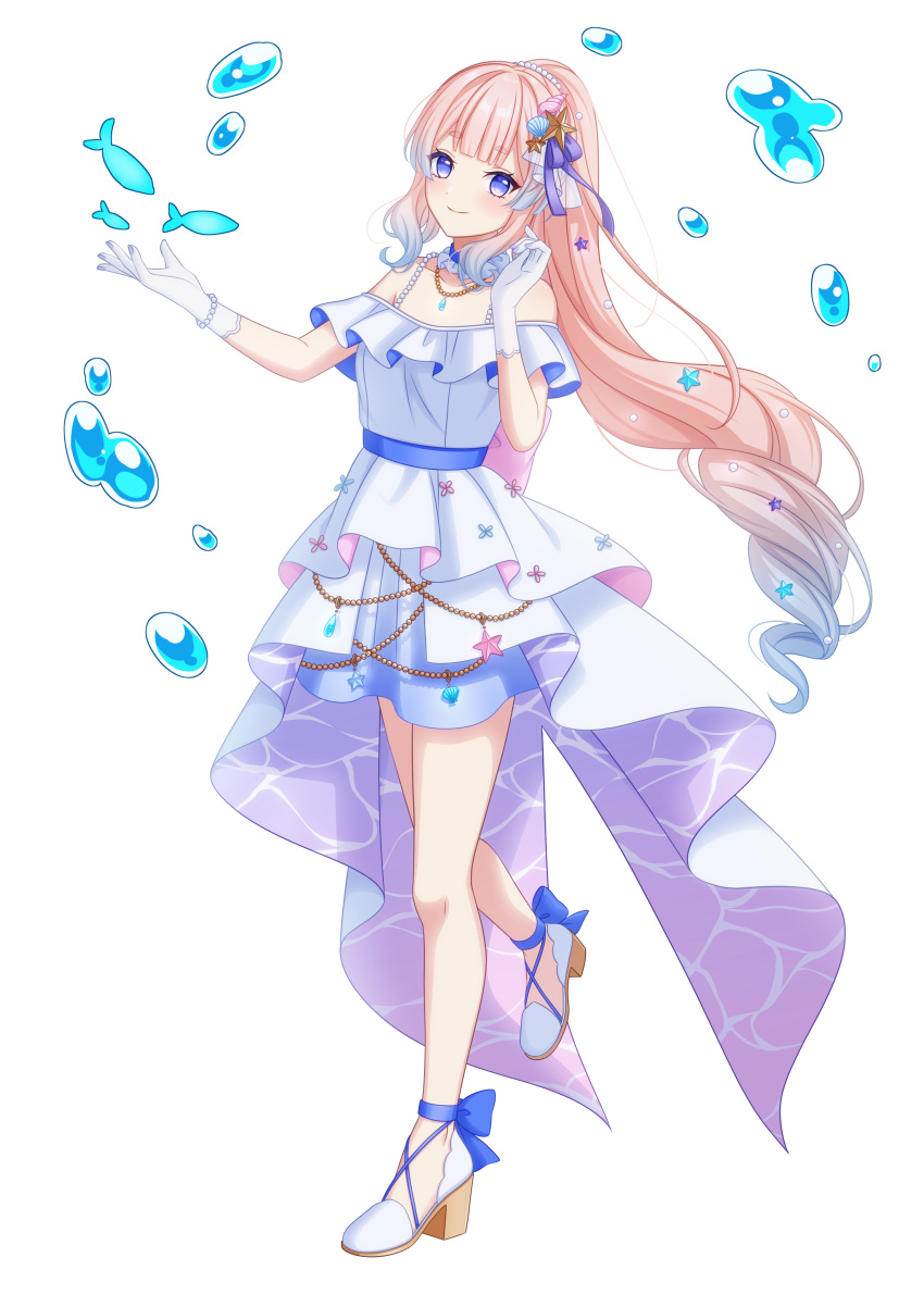 1girl, absurdres, alternate_costume, alternate_hairstyle, bangs, beads, blue_bow, blue_hair