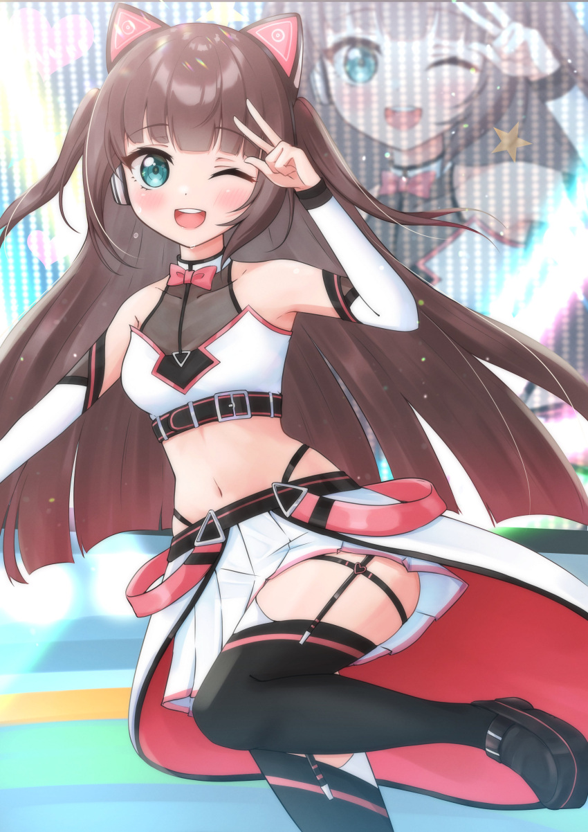 1girl, 4kimizuki, absurdres, bangs, belt, belt_buckle, black_belt, black_footwear