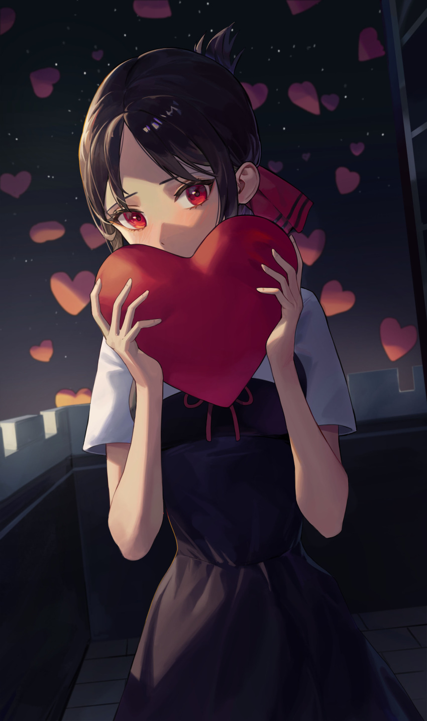 1girl, absurdres, bangs, black_dress, black_hair, blush, cotta_(heleif), cowboy_shot