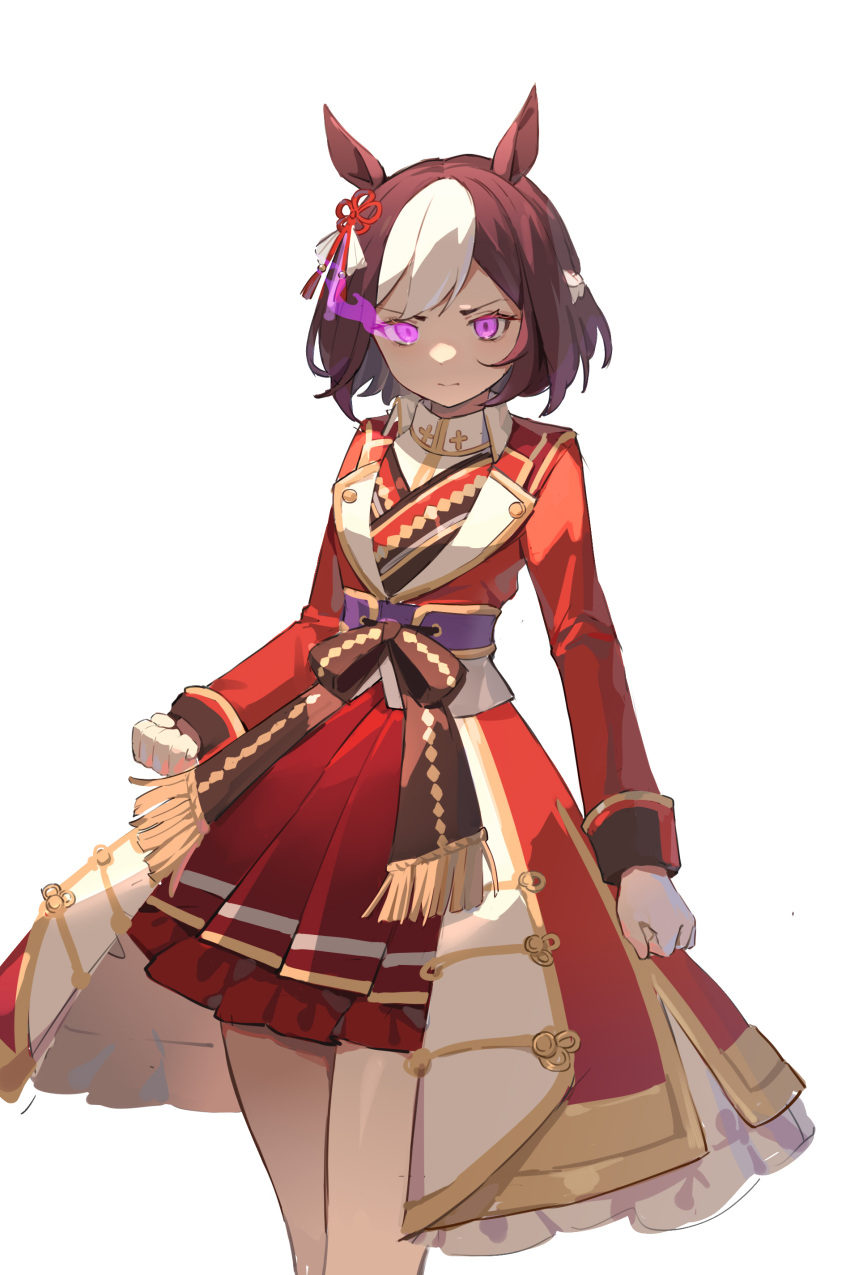1girl, absurdres, animal_ears, bangs, brown_hair, clenched_hands, closed_mouth, coat
