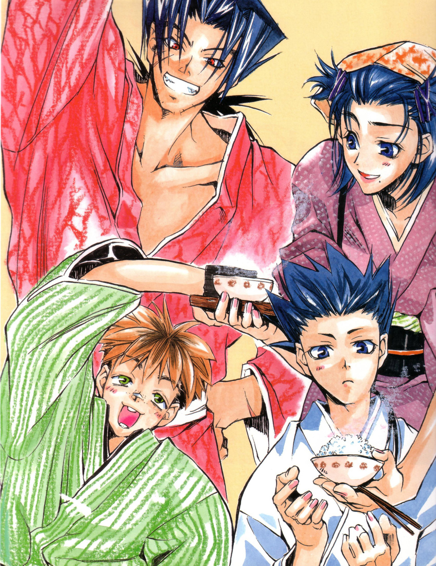 chrono_nanae, harada_sanosuke, nagakura_shinpachi, peacemaker_kurogane, yamazaki_ayumu, yamazaki_susumu